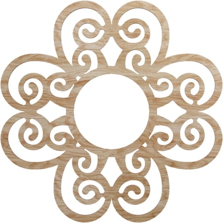 Ekena Millwork Cohen Wood Fretwork Pierced Ceiling Medallion, Red Oak, 24"OD x 8 1/4"ID x 3/8"T CMWP24X24X0375CORO